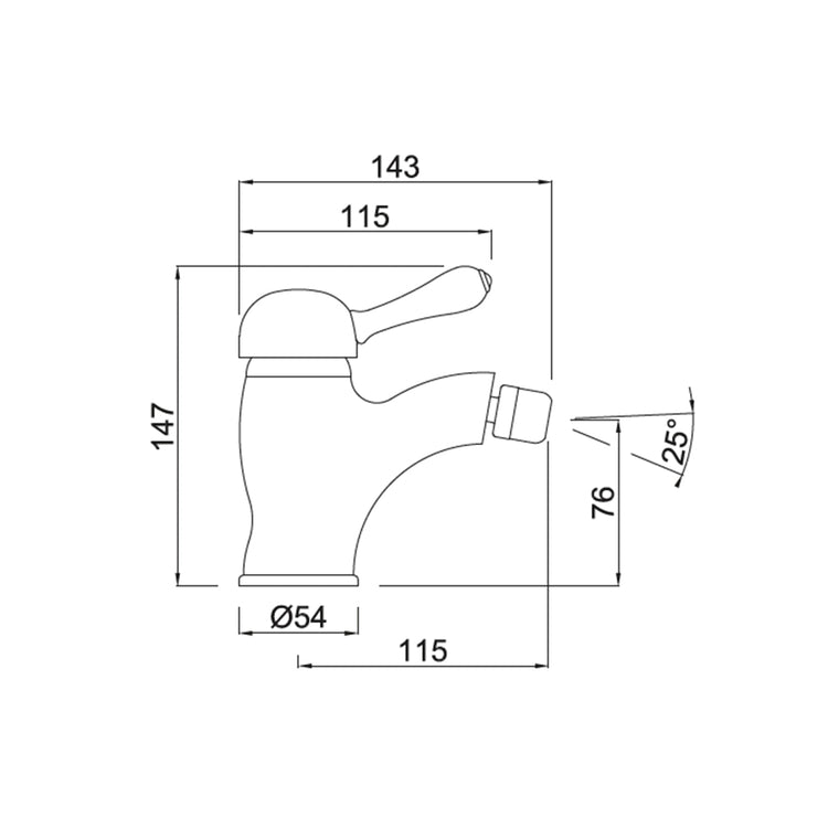 Grifo vintage para bidé Carmen