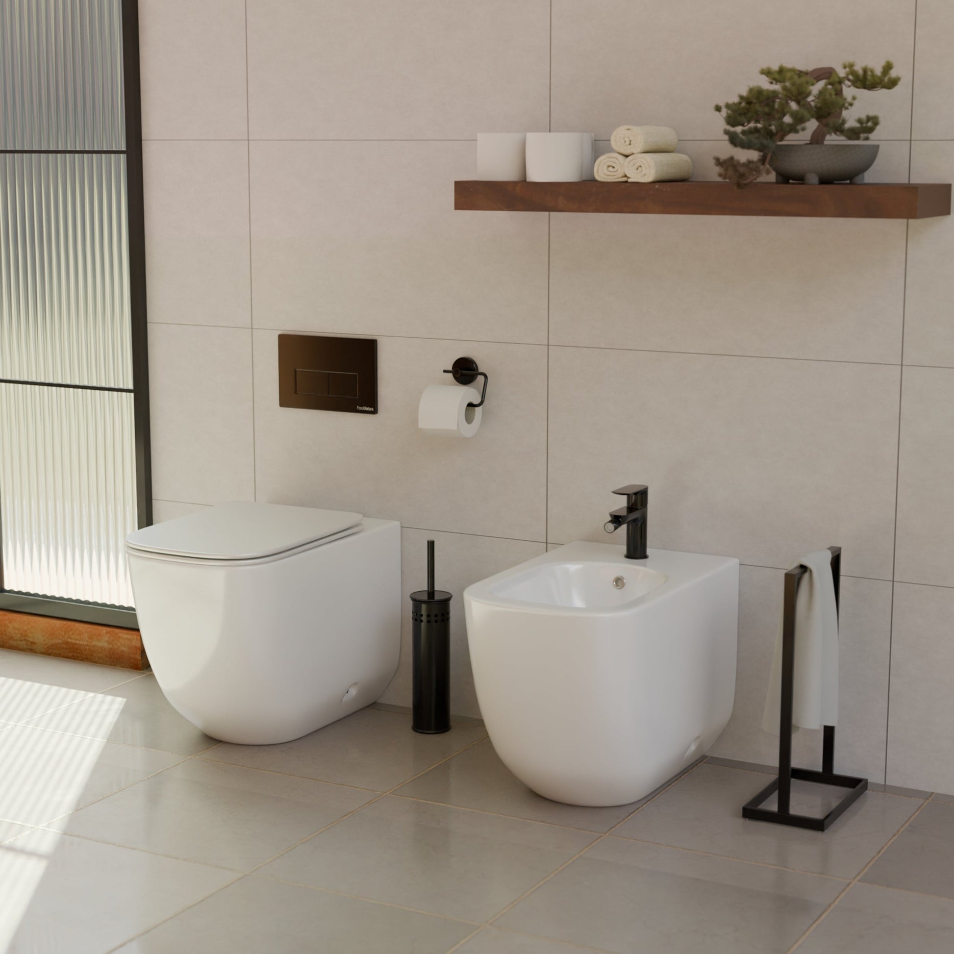 Inodoro compacto blanco Zen - Thebath