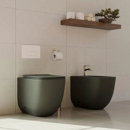 Inodoro compacto negro mate Zen - Thebath