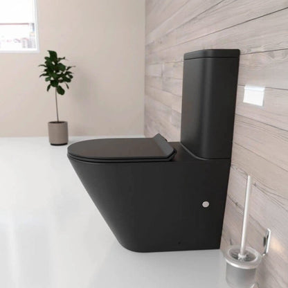 Inodoro pequeño Rimless Cyclone Black Mate - Thebath