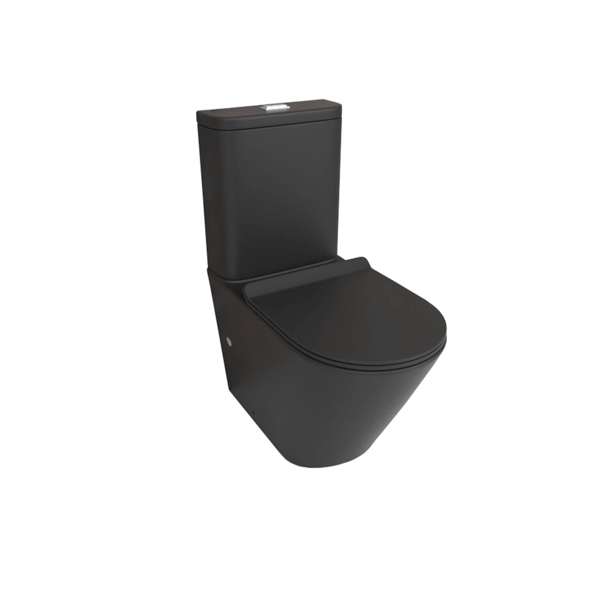 Inodoro pequeño Rimless Cyclone Black Mate - Thebath