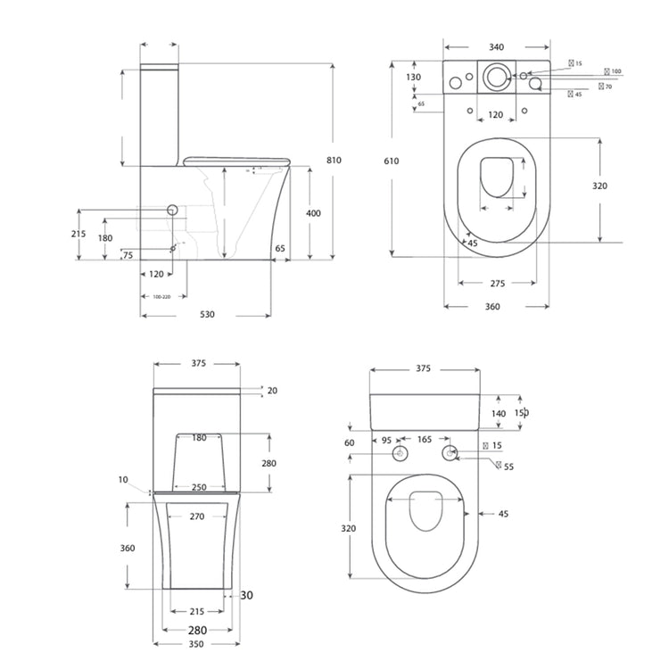 Inodoro rimless Nui