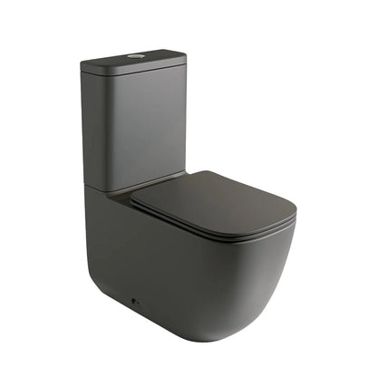 Inodoro tanque bajo negro mate Zen - Thebath