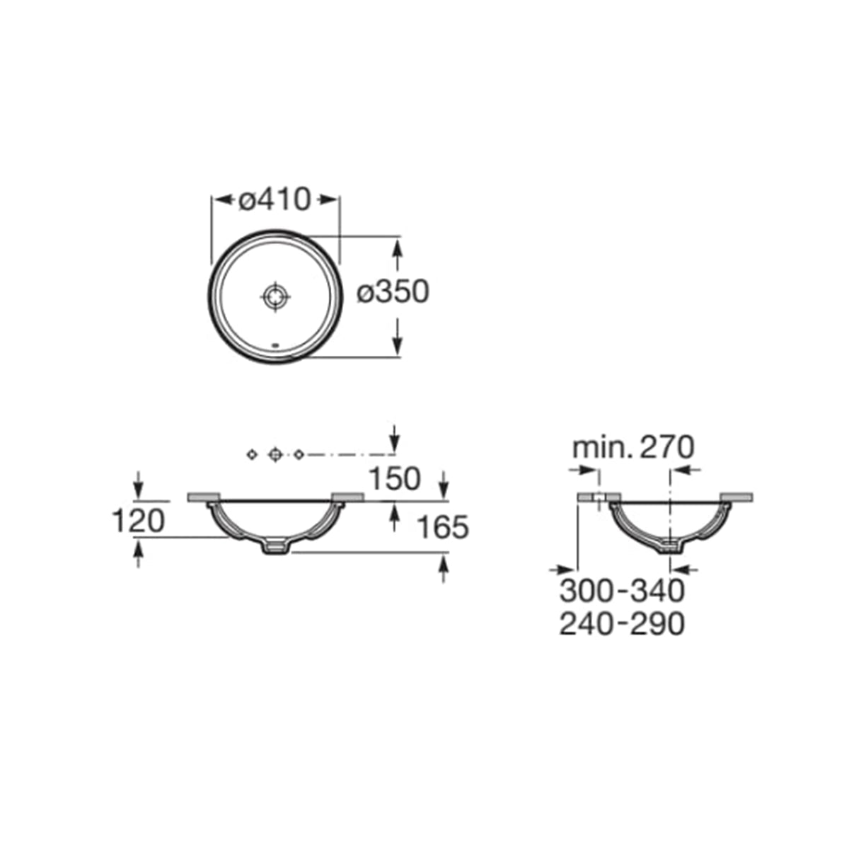 Lavabo bajo encimera Foro Roca - The Bath