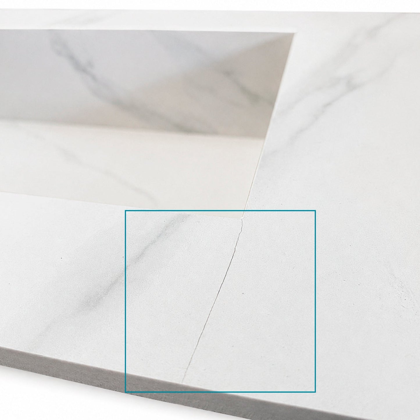 Lavabo blanco marmolado Boreal Outlet - The Bath