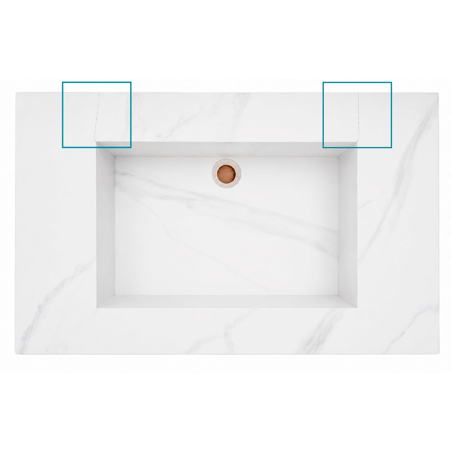 Lavabo blanco marmolado Boreal Outlet - The Bath