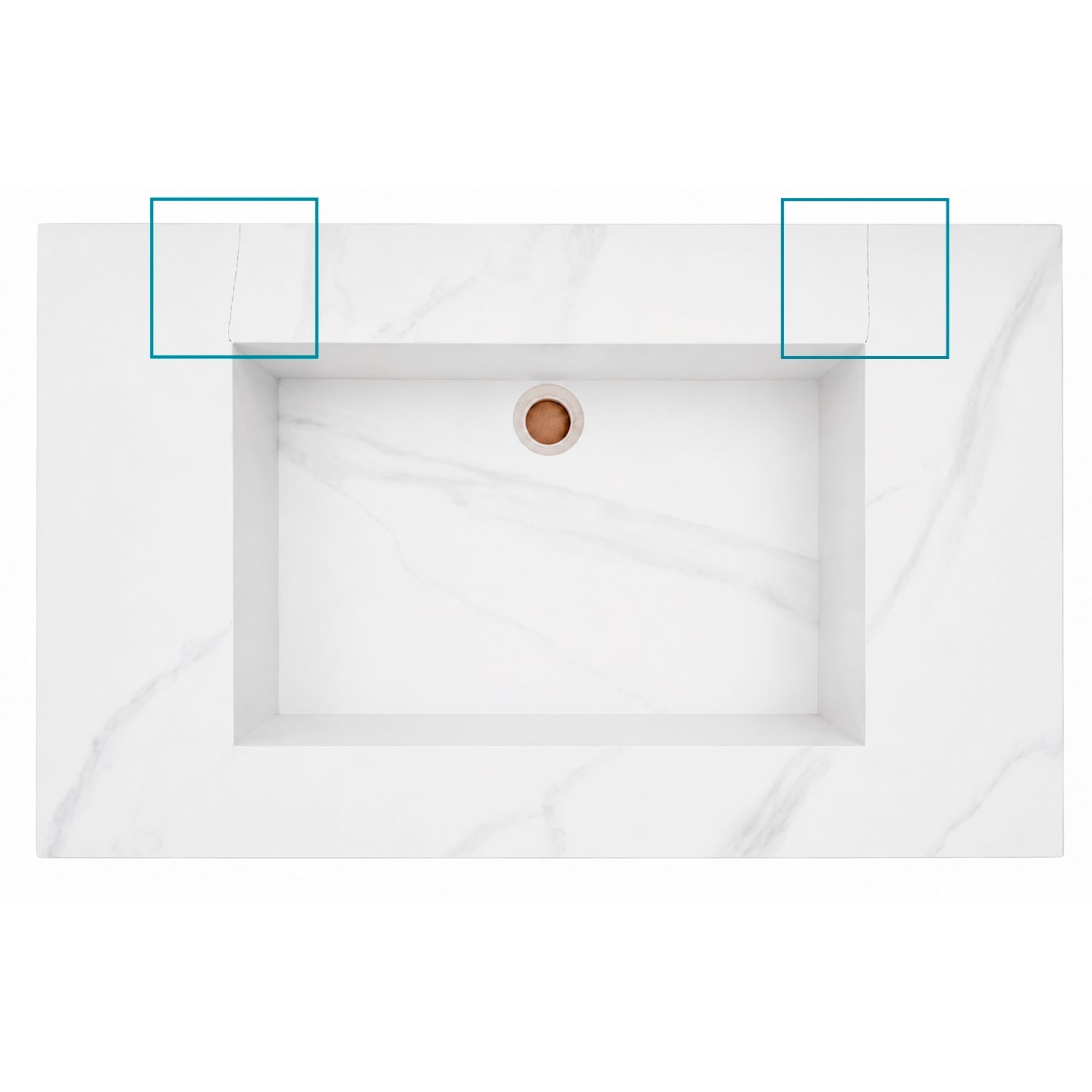 Lavabo blanco marmolado Boreal Outlet - The Bath