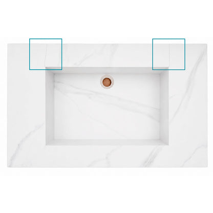 Lavabo blanco marmolado Boreal Outlet - The Bath