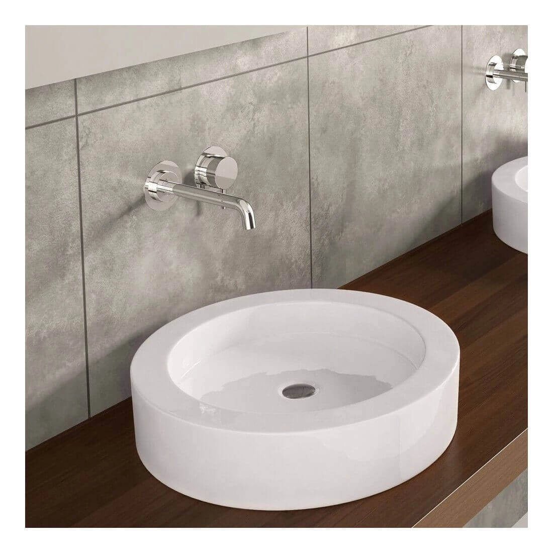 Lavabo cerámica extra grueso sobre encimera Ada