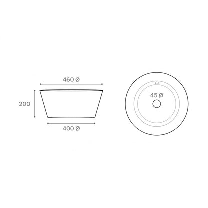 Lavabo cerámica extra grueso sobre encimera Menfis