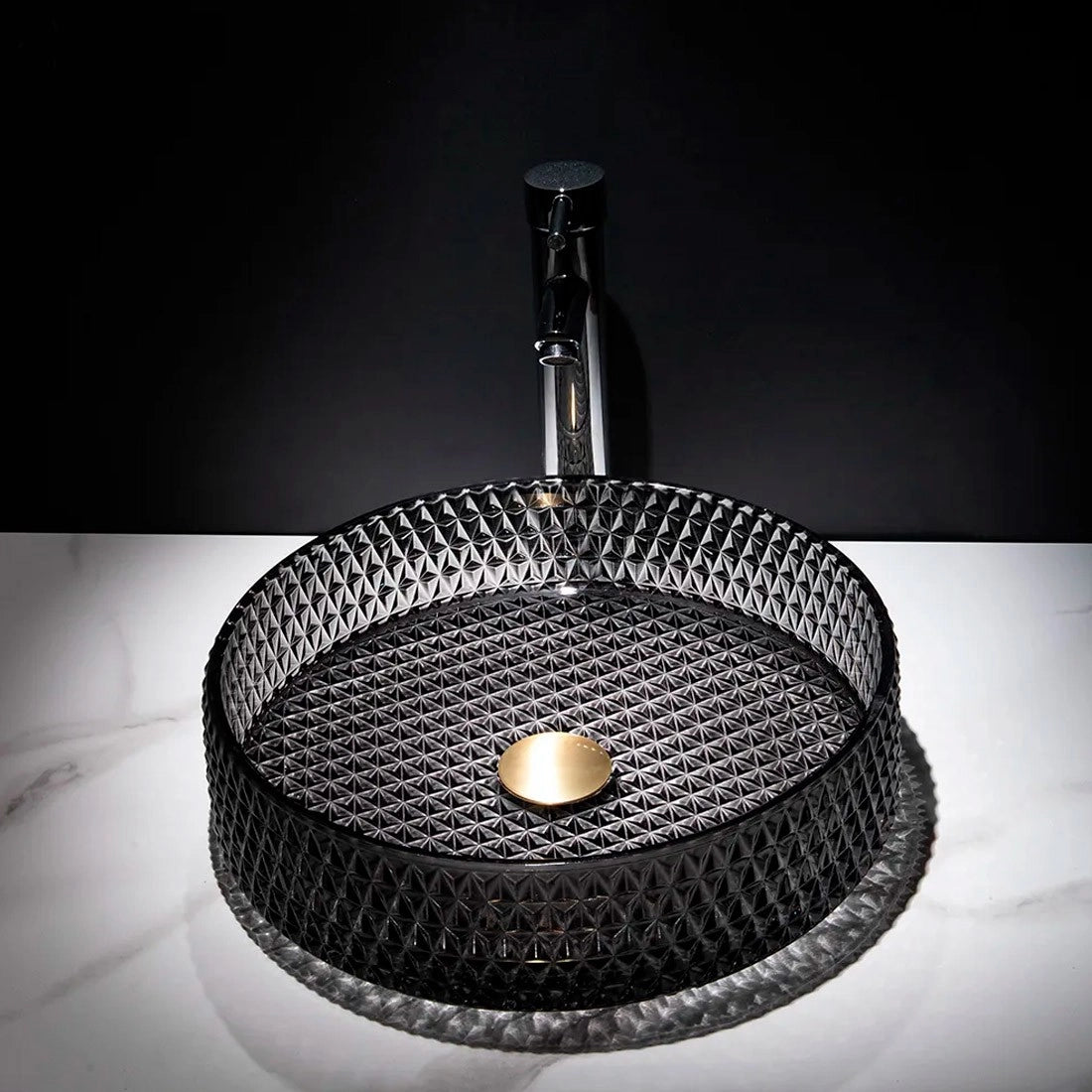 Lavabo cristal negro