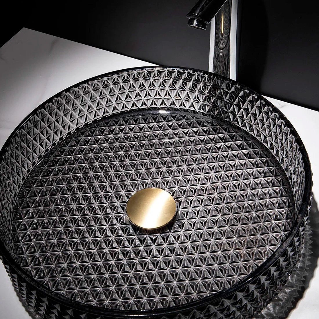 Lavabo cristal negro