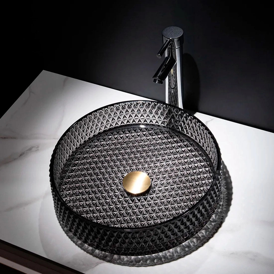 Lavabo cristal negro