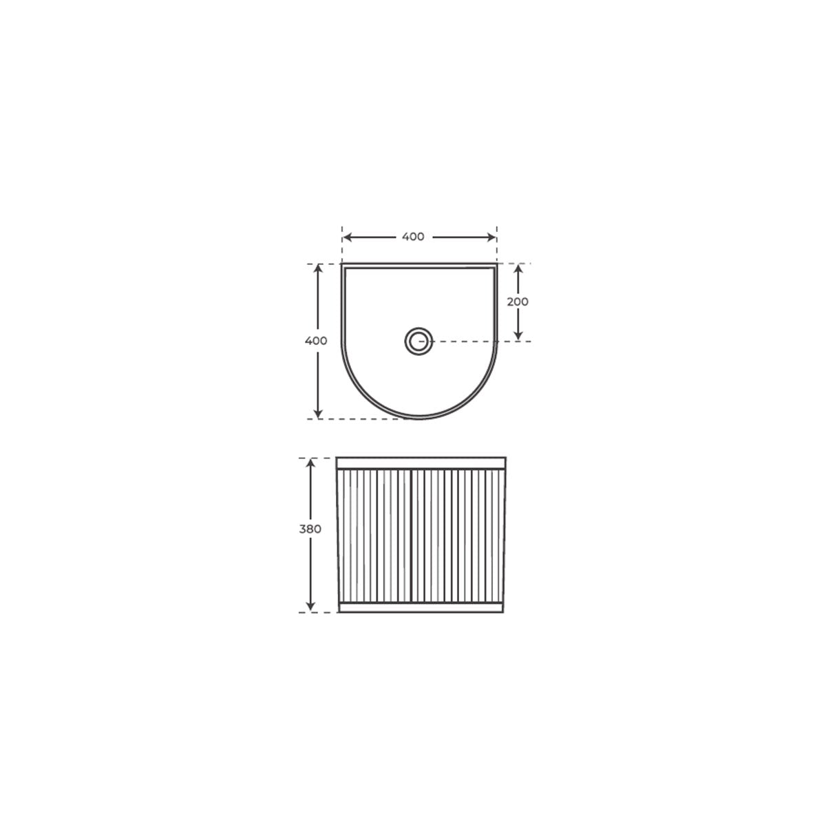 Lavabo de ceramica moderno Nuru Mate - Thebath