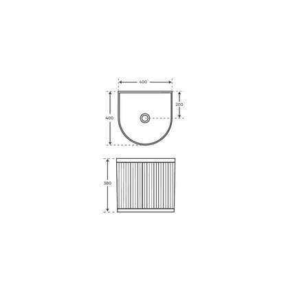 Lavabo de ceramica moderno Nuru Mate - Thebath