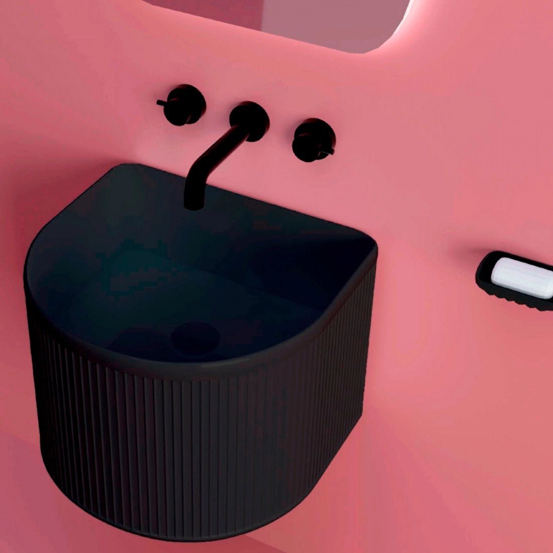 Lavabo de ceramica moderno Nuru Mate