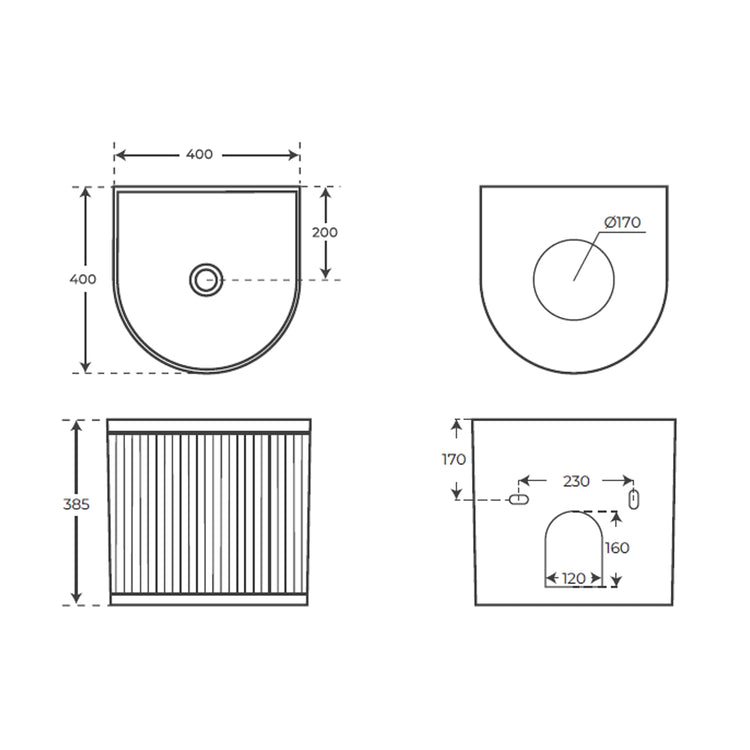Lavabo de ceramica moderno Nuru