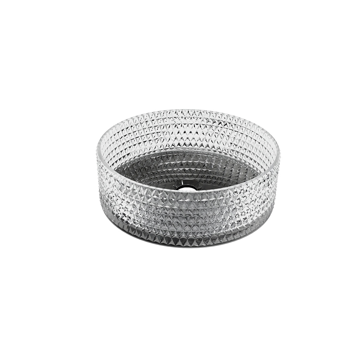 Lavabo de cristal con base negra - Thebath