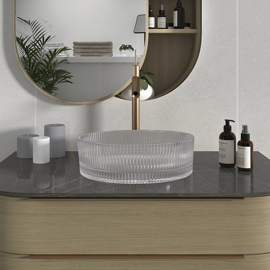 Lavabo de cristal sobre encimera redondo Zara - The Bath