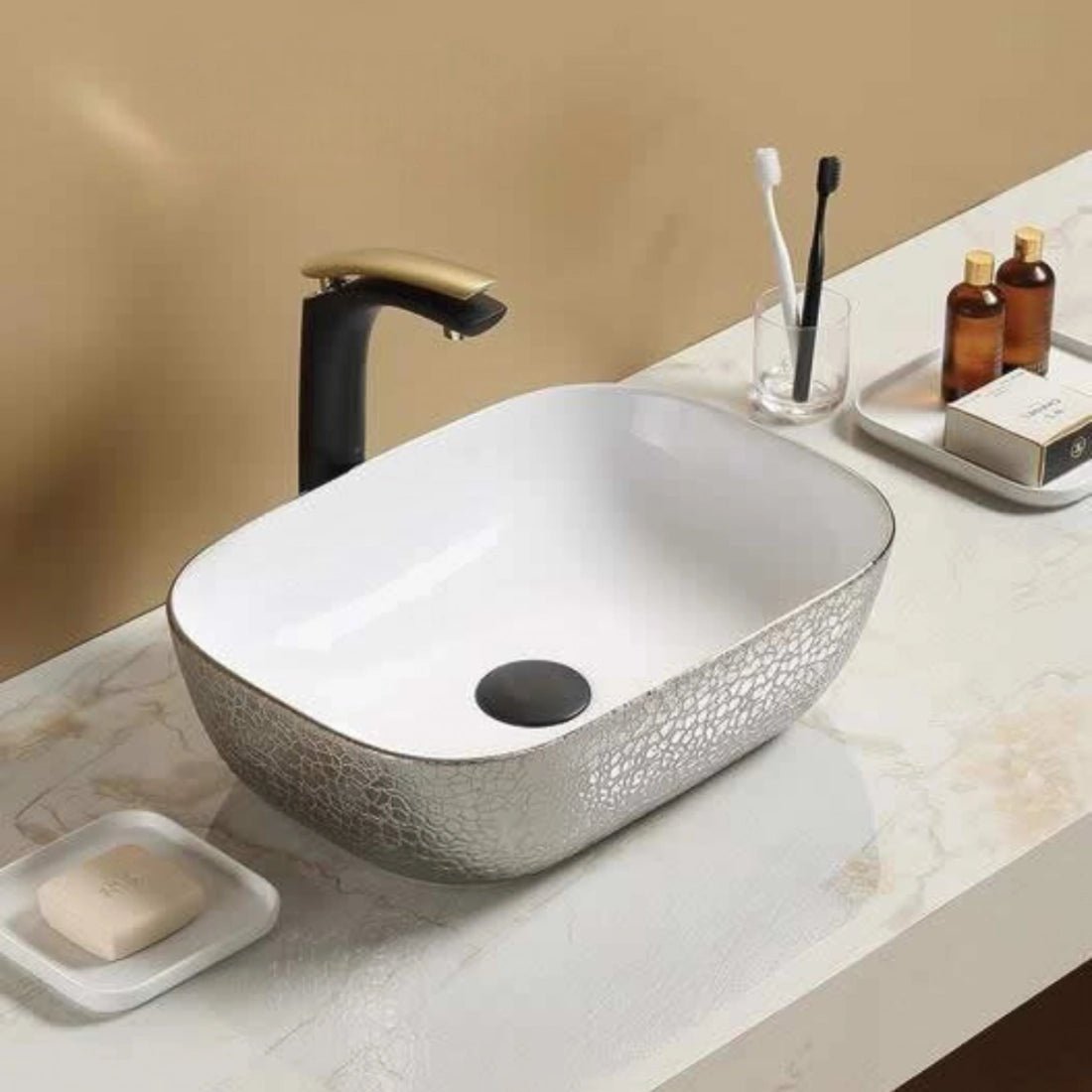 Lavabo de diseño blanco Reed