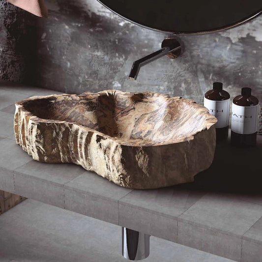 Lavabo de madera petrificada Petra