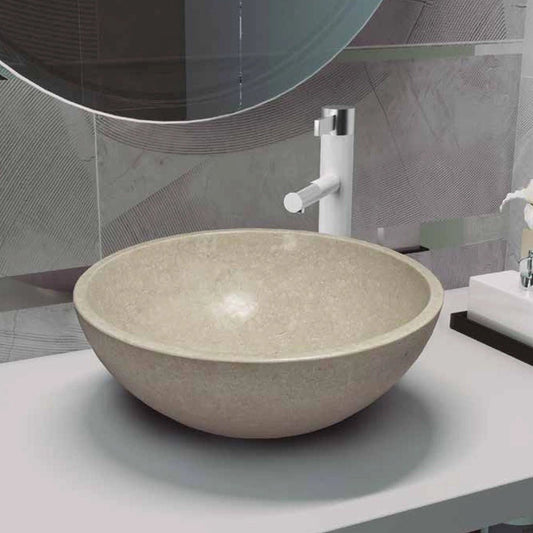 Lavabo de mármol beige Belenus
