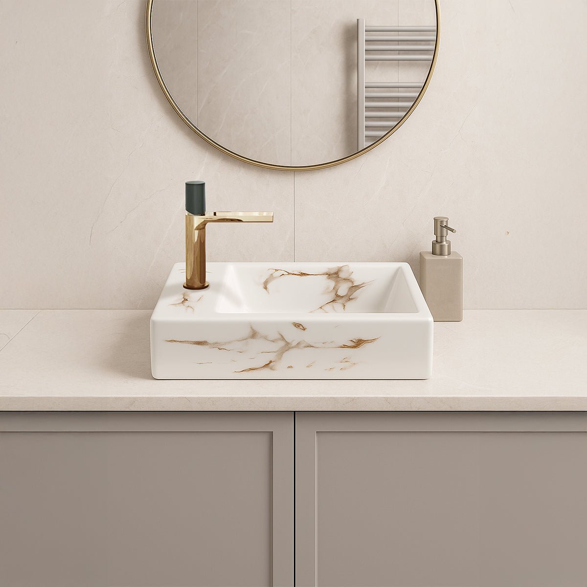 Lavabo elegante marmolado Liseo - Thebath