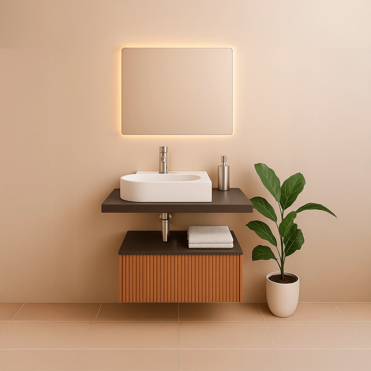 Lavabo pequeño sobre encimera Dalma - Thebath