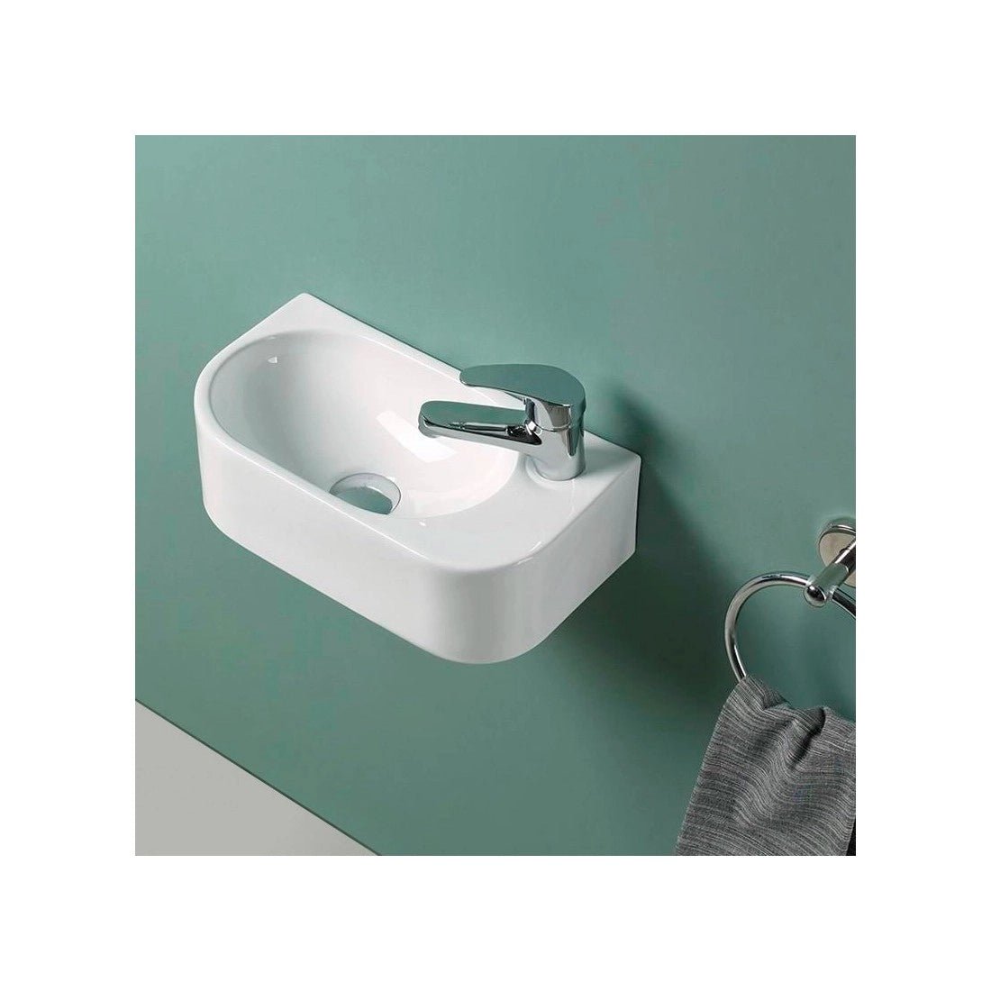 Lavabo pequeño suspendido Ovalado
