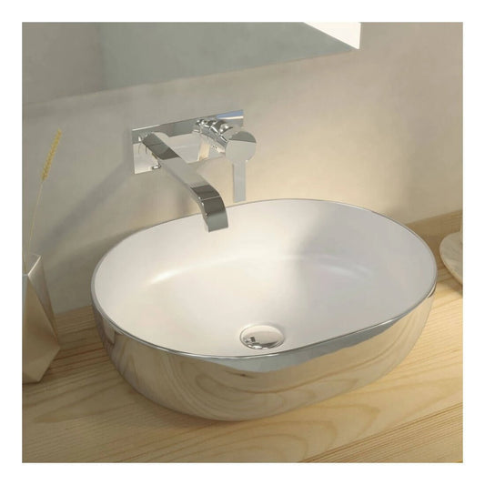 Lavabo pequeño sobre encimera Yaco Silver