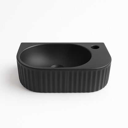 Lavabo rectangular pequeño negro Glea - Thebath