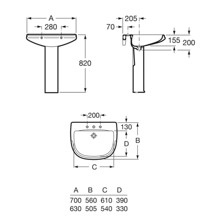 Lavabo roca Dama Retro