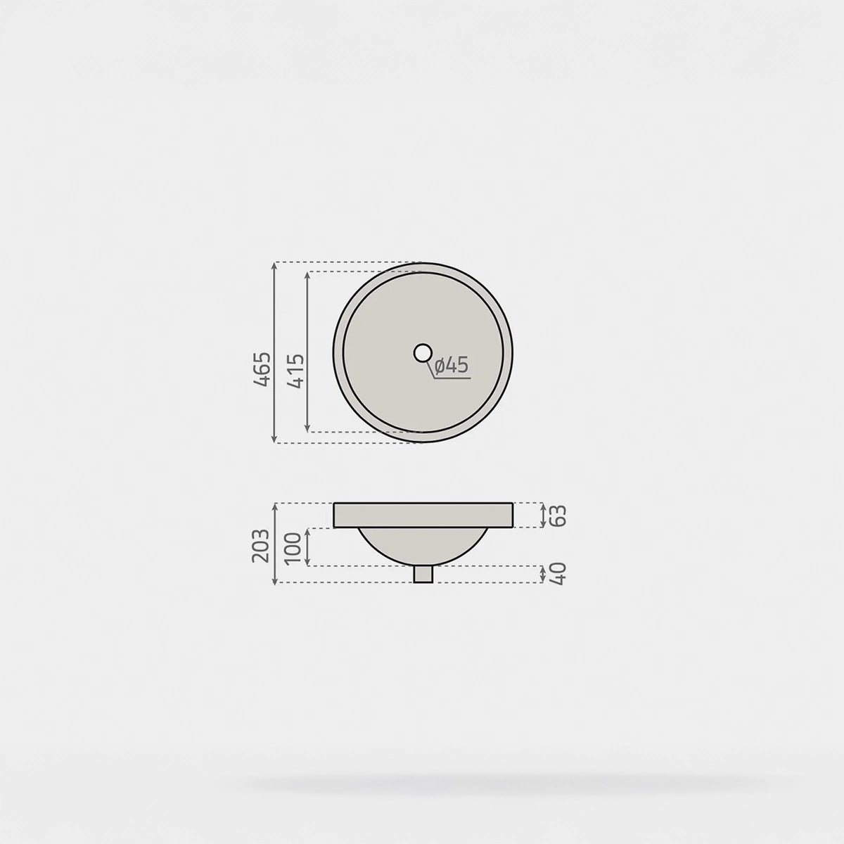 Lavabo semi empotrado Lille - Thebath