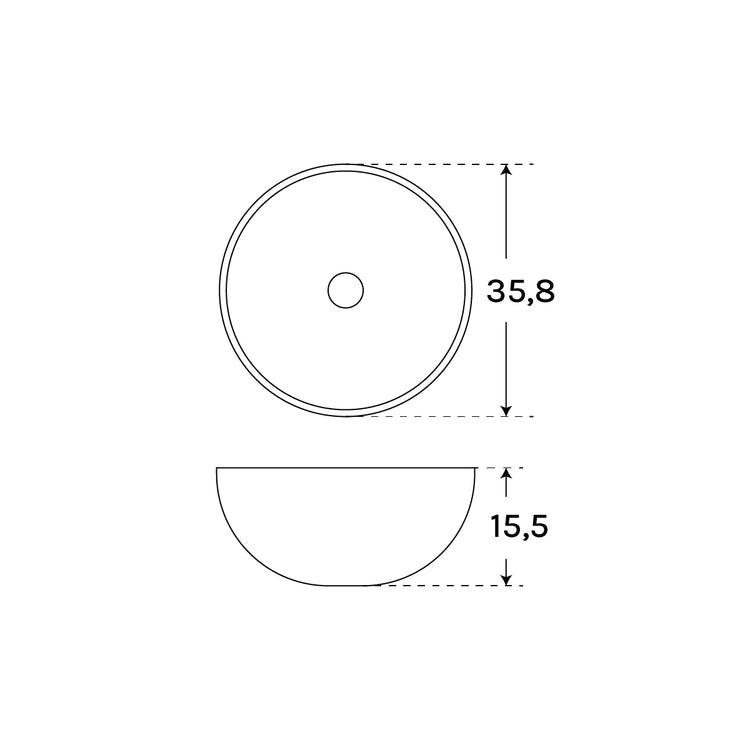 Lavabo sobre encimera Áureo