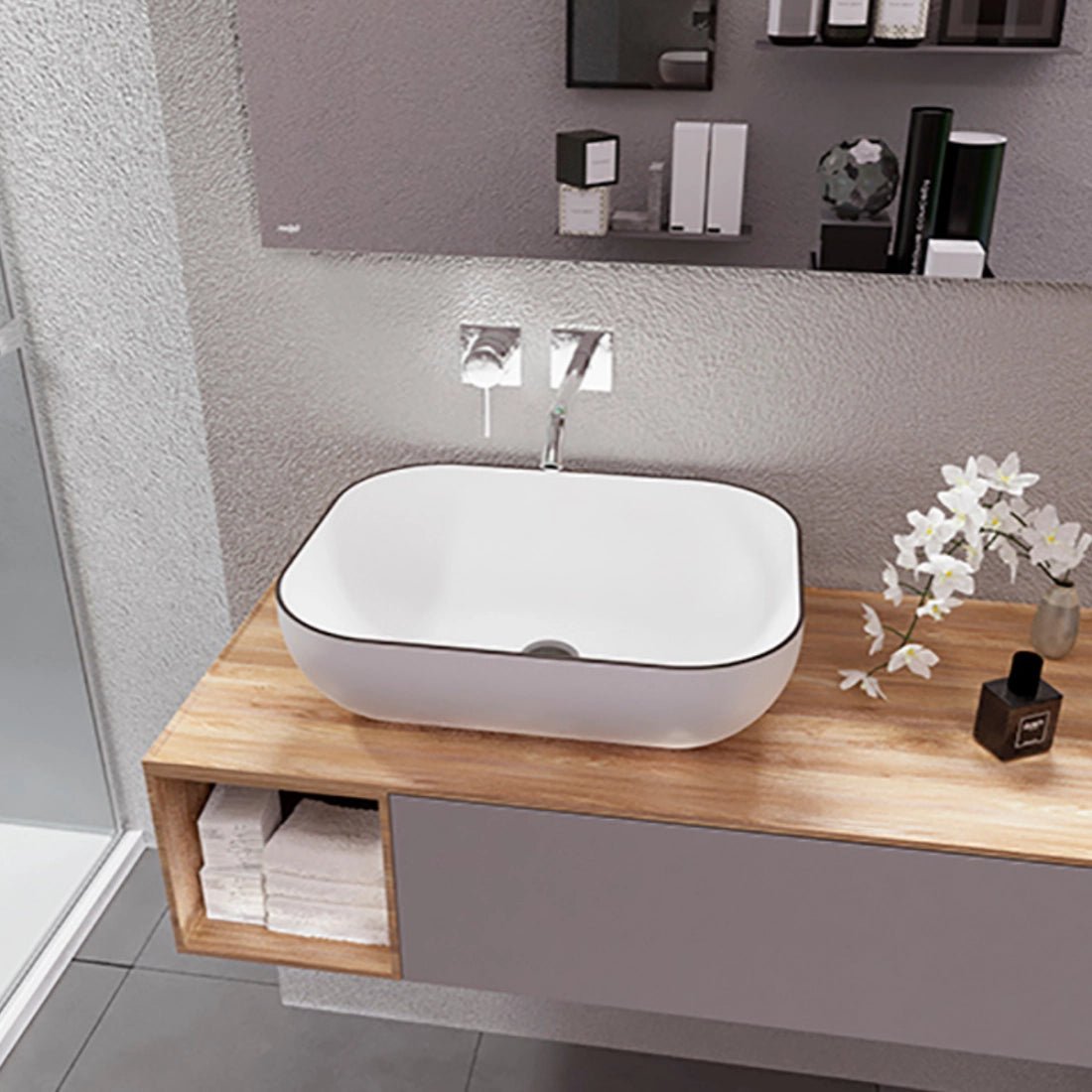 Lavabo sobre encimera de cerámica Beira