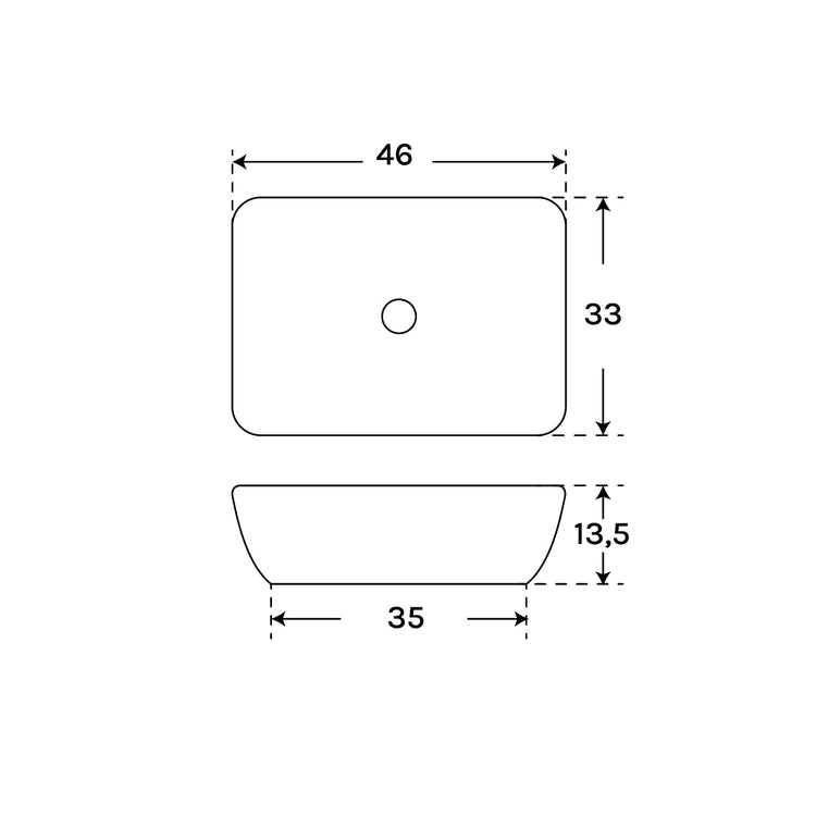 Lavabo sobre encimera Due