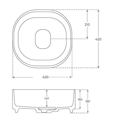 Lavabo sobre encimera Gobie
