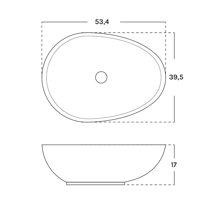 Lavabo sobre encimera gris Kairo