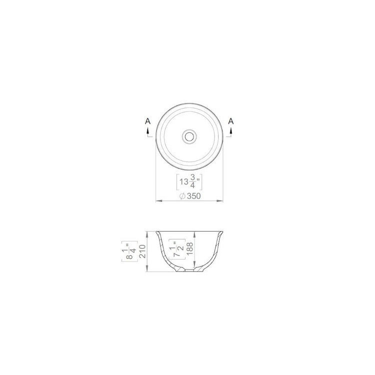 Lavabo sobre encimera Kuril