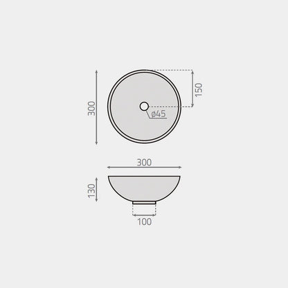 Lavabo sobre encimera pequeño Dakota - Thebath