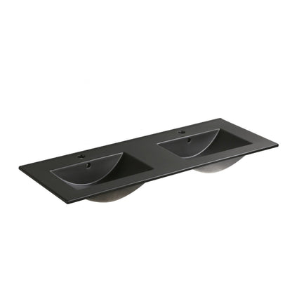 Lavabo sobre encimera porcelana 2 senos Vancouver negro