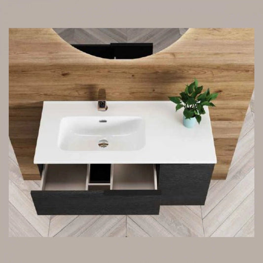Lavabo sobre encimera porcelana seno desplazado Vancouver