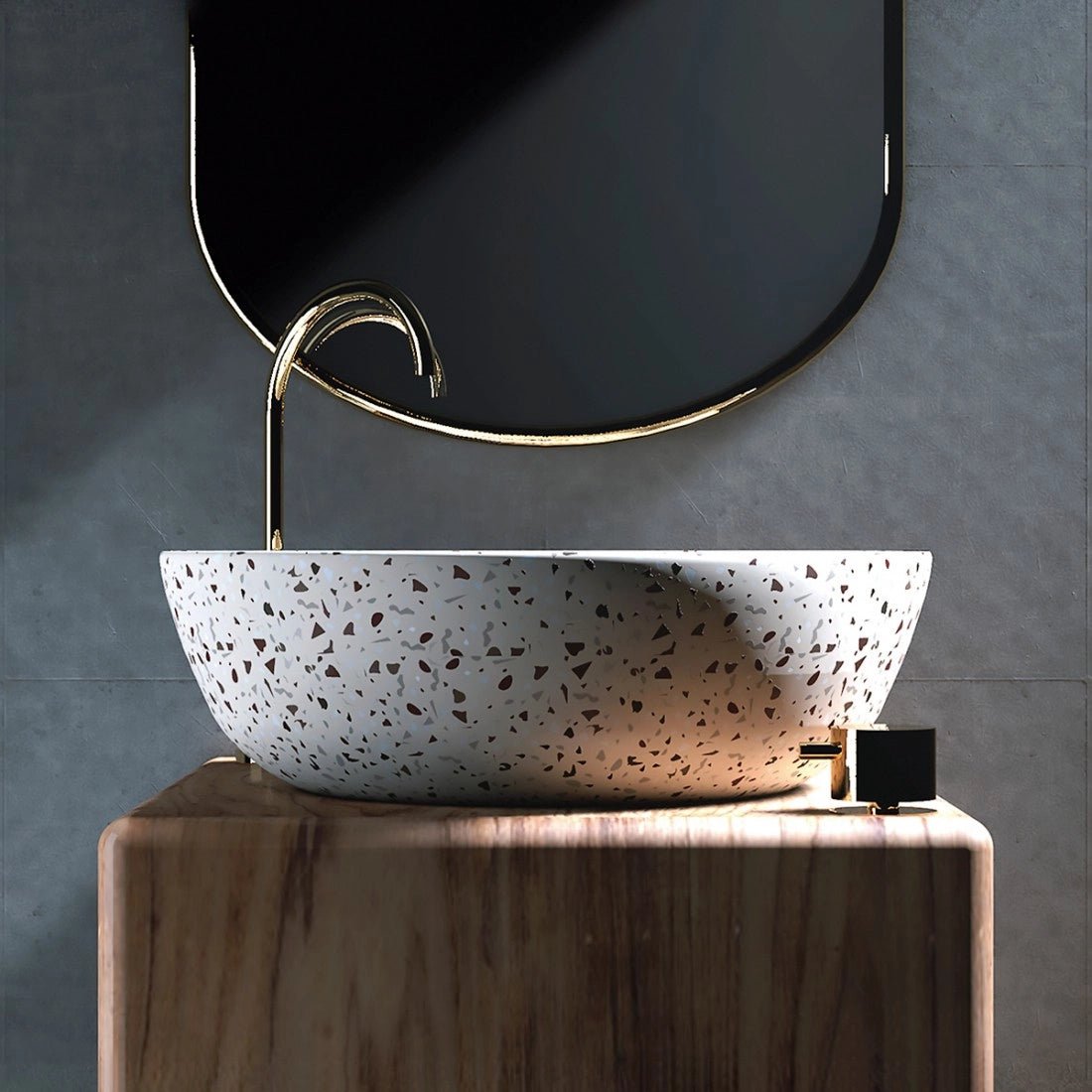 Lavabo sobre encimera Terrazo mate