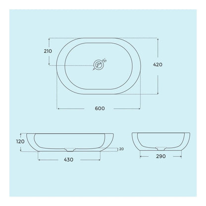 Lavabo sobre encimera Zeke