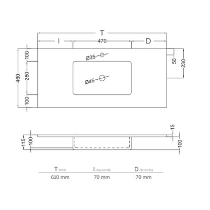 Lavabo sobre mueble - Thebath