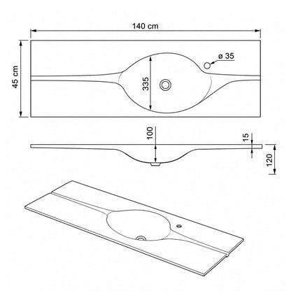 Lavabo sobre mueble OvulaPlus - The Bath