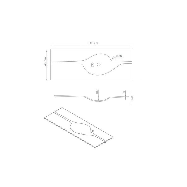 Lavabo sobre mueble OvulaPlus