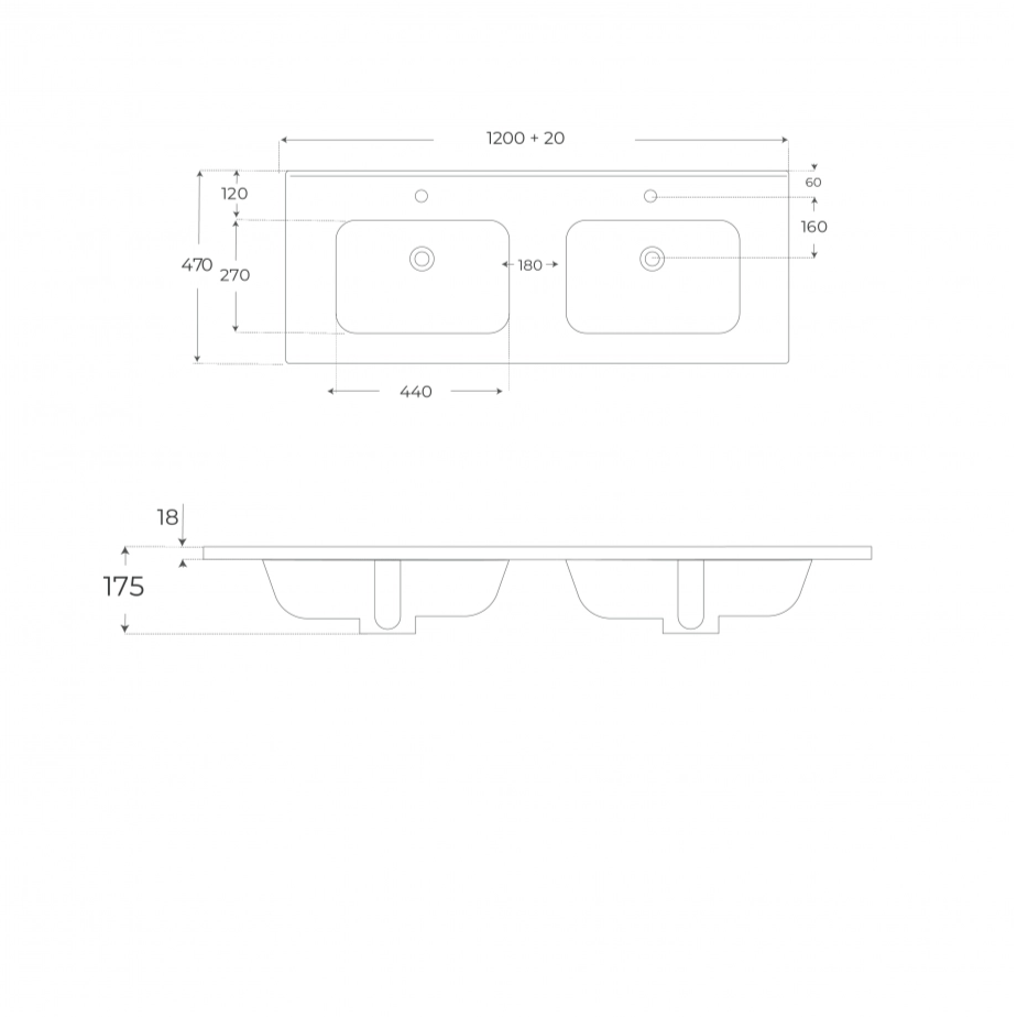 Lavabo sobre mueble Shiba mate