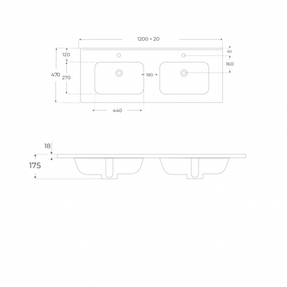 Lavabo sobre mueble Shiba mate