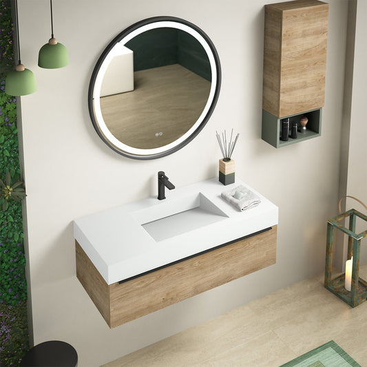 Lavabo solid surface con faldón Iris - The Bath
